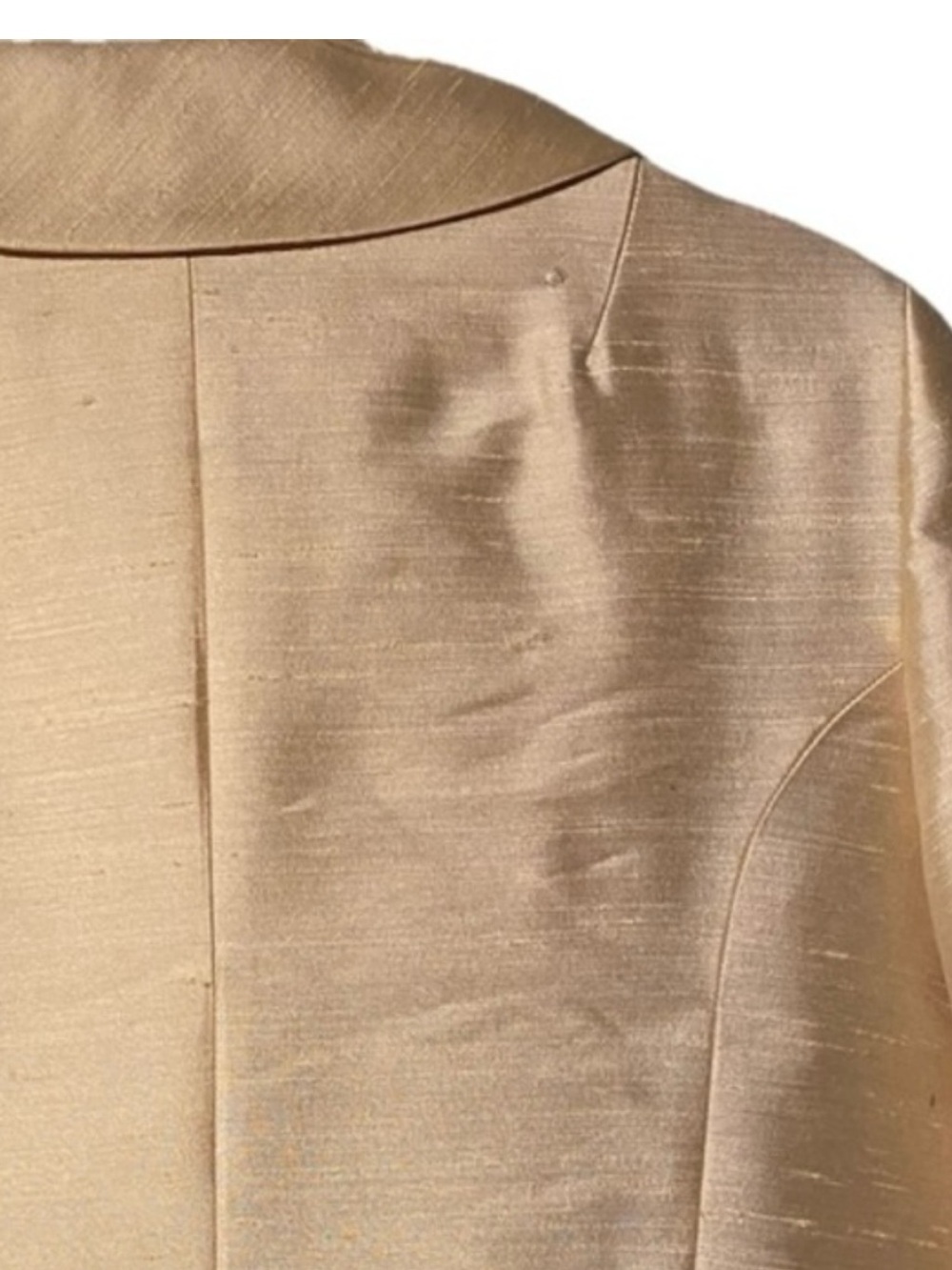 Vintage 1960s Ivory Silk Dress & Coat Set Jackie O Style Nordstrom Designer - Picture 7 of 16